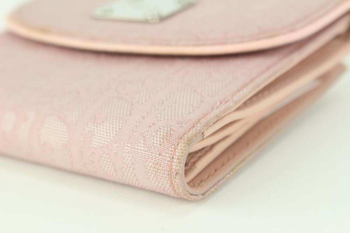 Dior Pink Monogram Trotter Compact Wallet 117da76 1