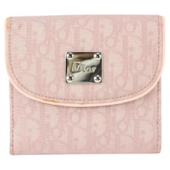 Vintage Dior Pink Monogram Trotter Compact Wallet 117da76