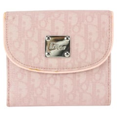 Dior Pink Monogram Trotter Compact Wallet 117da76