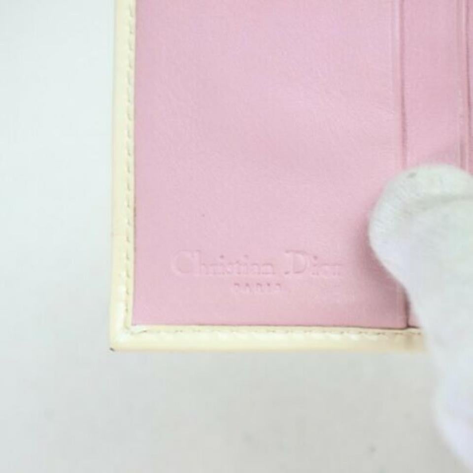 pink dior monogram wallet
