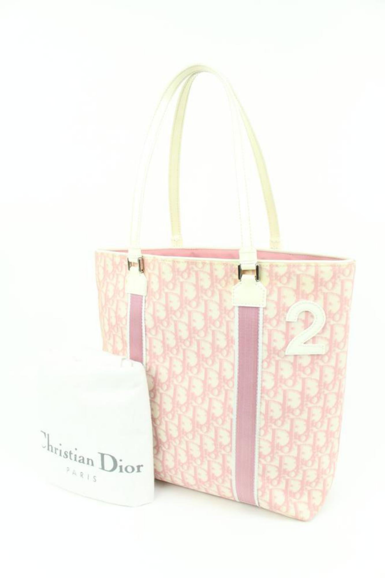 Dior Pink Monogram Trotter No. 2 Shopper Book Tote Upcycle Ready 79d411s
Date Code/Serial Number: BO C 1013
Made In: Italy
Measurements: Length:  15