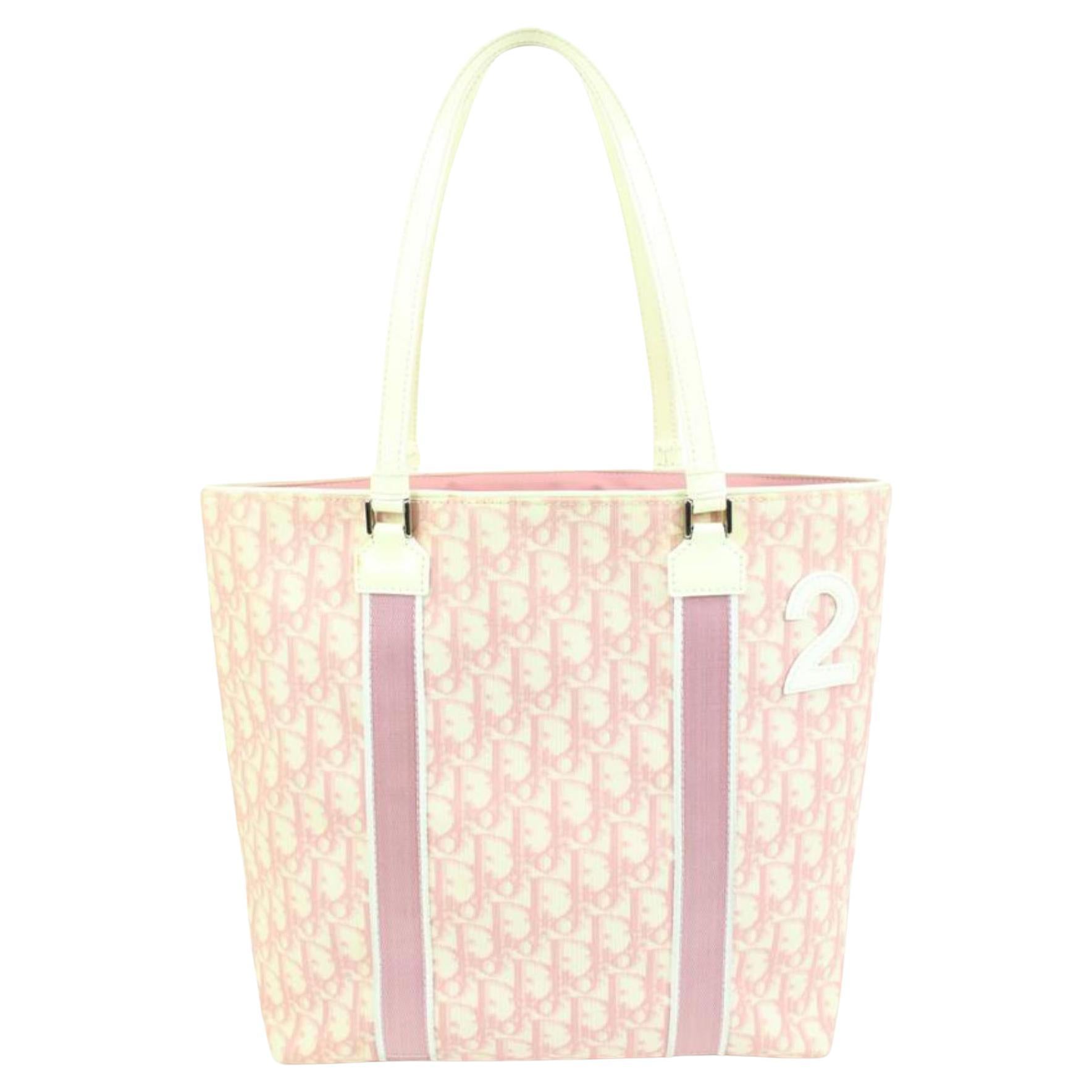 Dior Pink Monogram Trotter No. 2 Shopper Book Tote Upcycle Ready 79d411s at  1stDibs