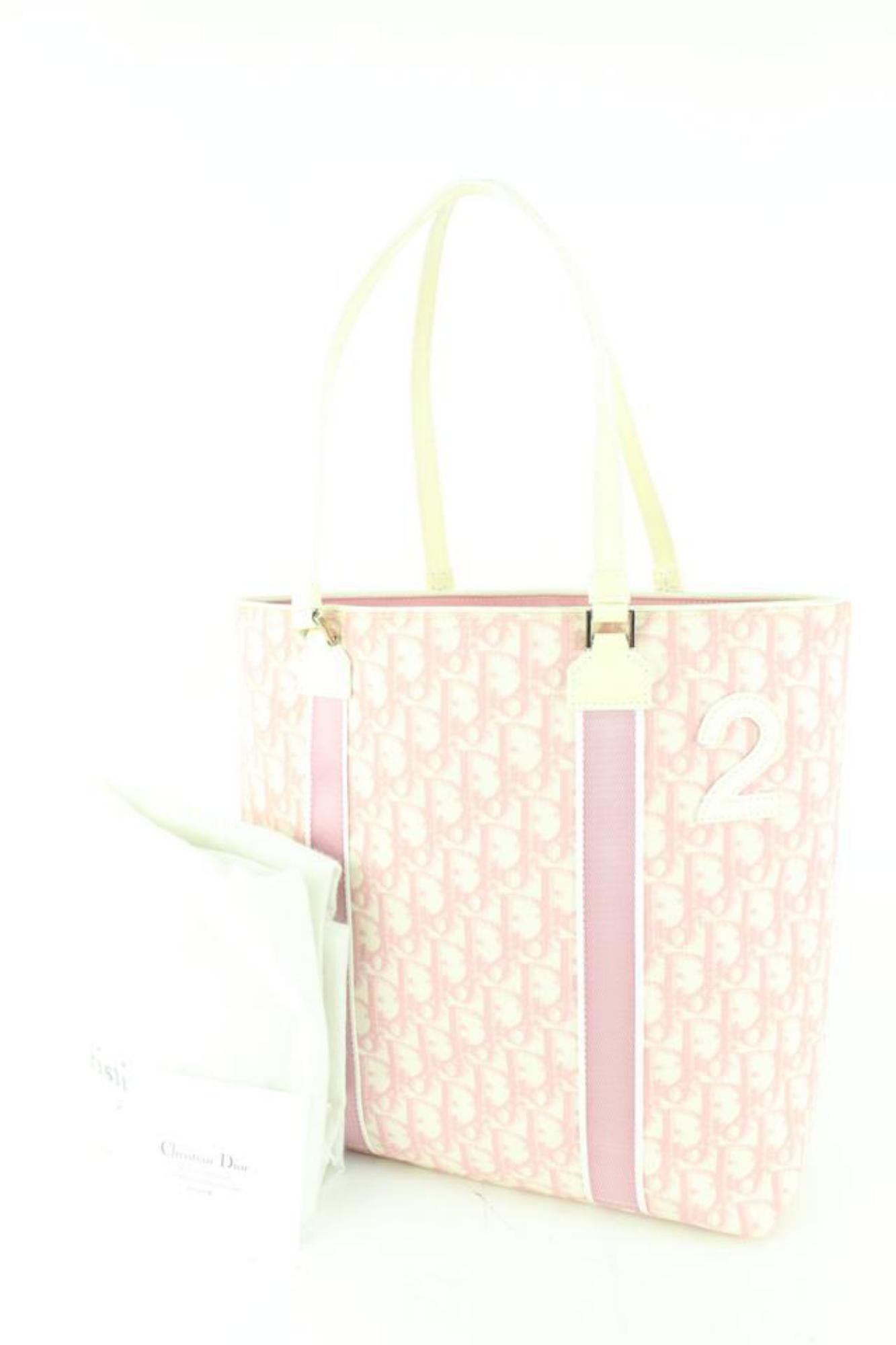 Dior Pink Monogram Trotter No. 2 Shopper Tote Bag 43d62s 4