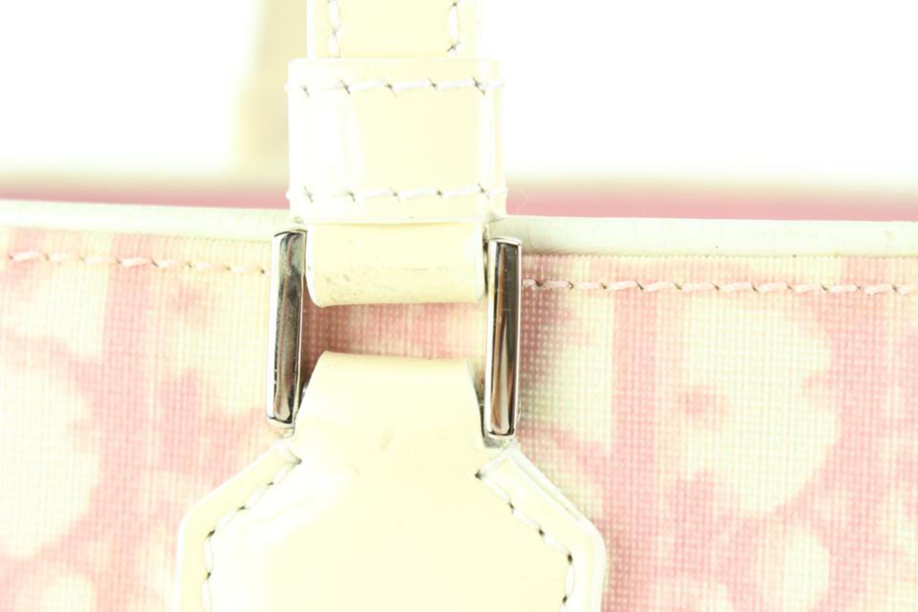 Dior Pink Monogram Trotter No. 2 Shopper Tote Bag 43d62s In Good Condition In Dix hills, NY