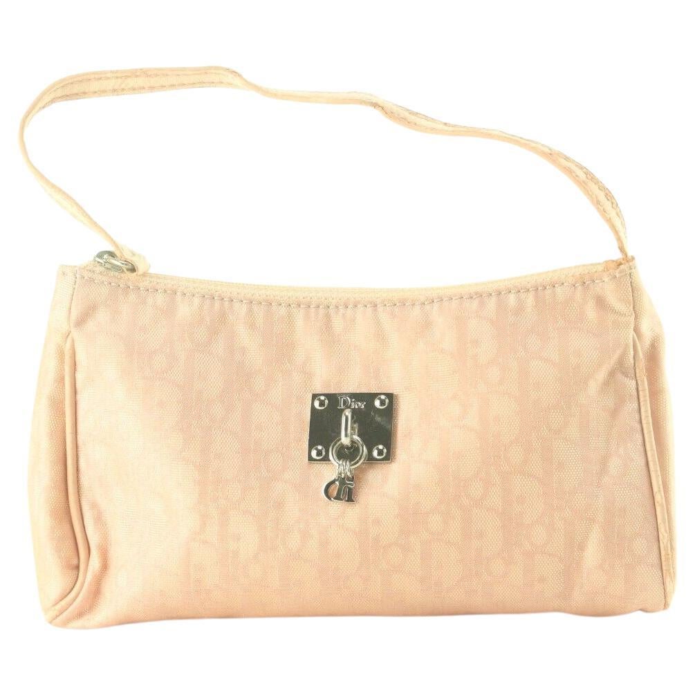 Dior monogram purses scarf pink & beige - Vintage Lux