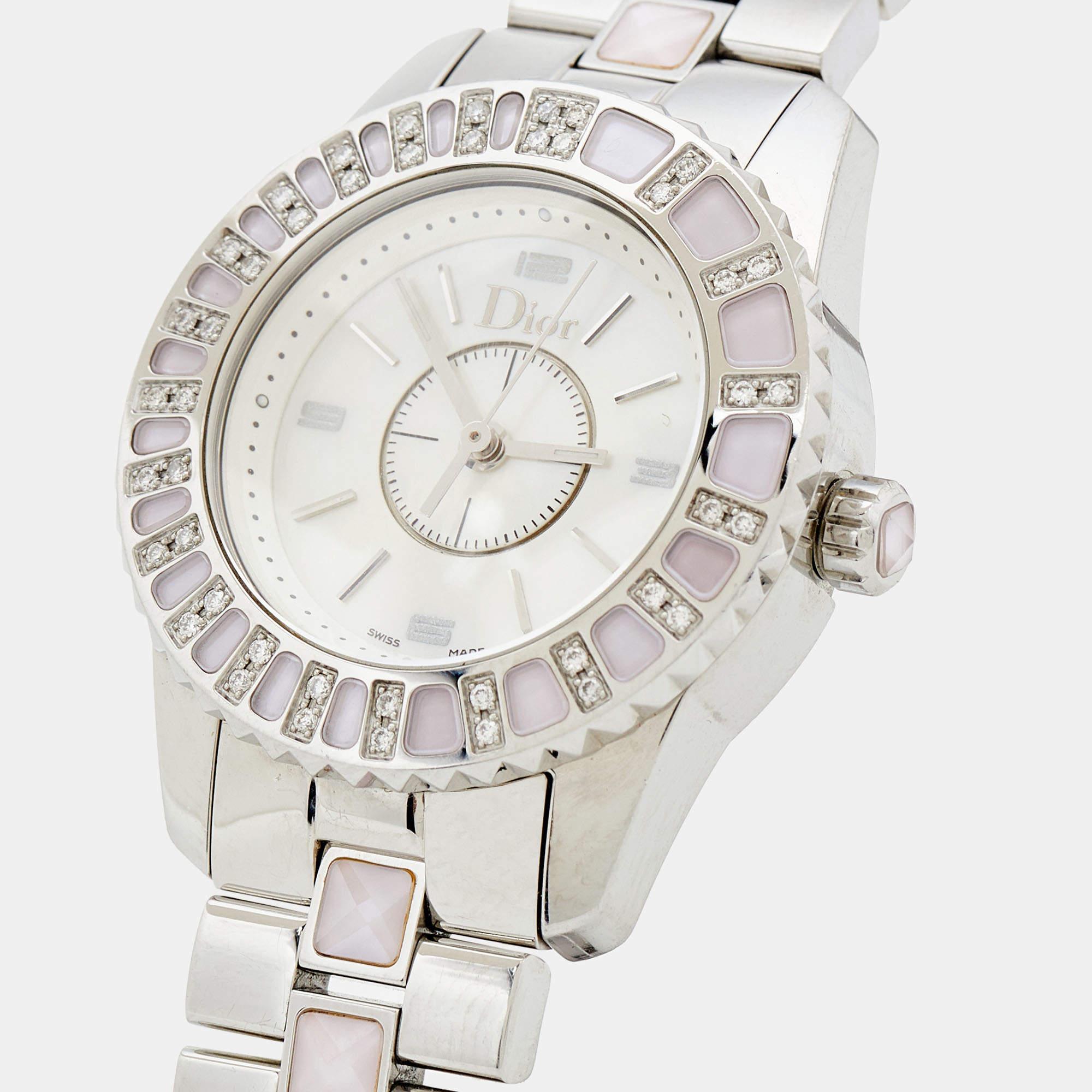 dior mother of pearl watch