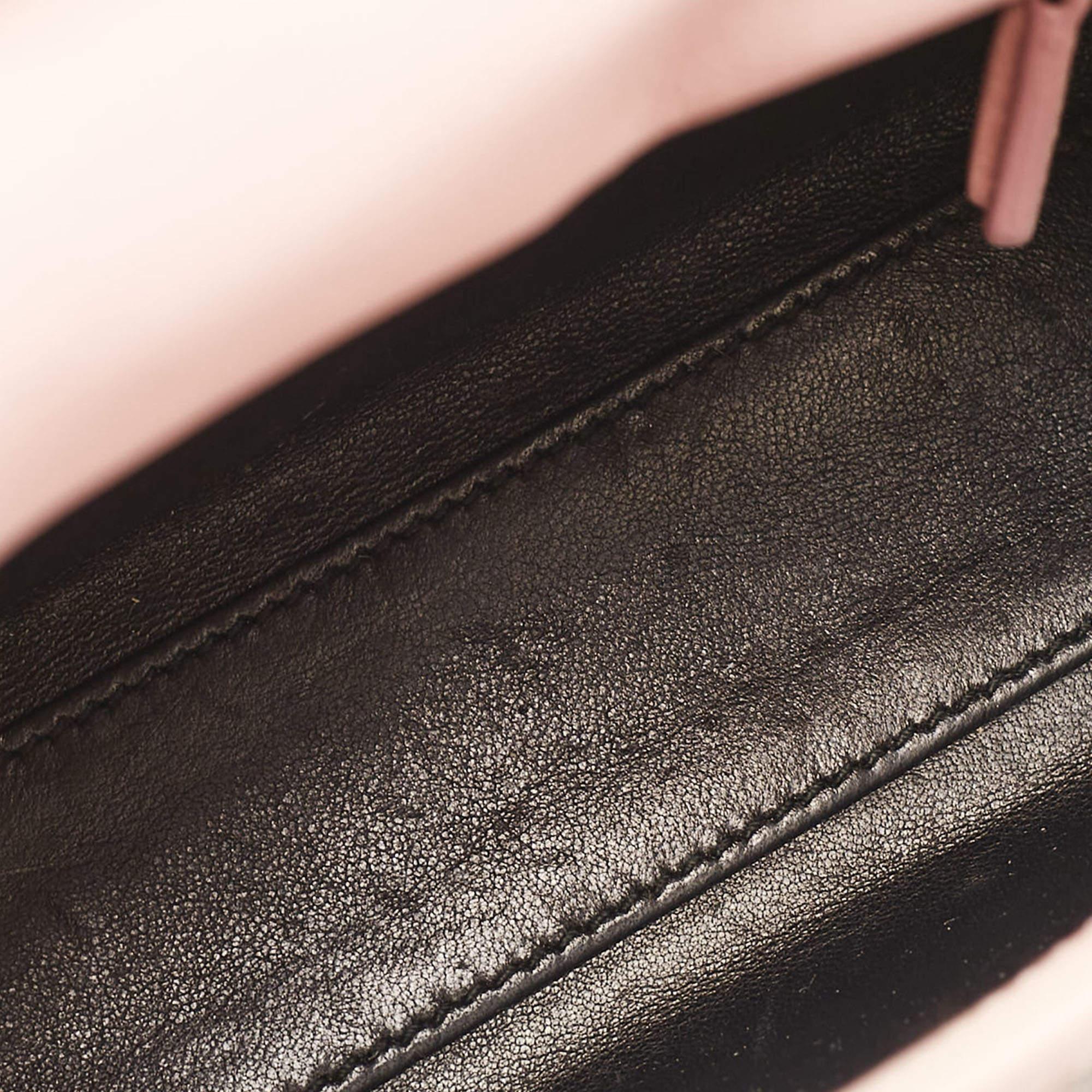 Dior Pink Ombre Leather Sequins Embellished Mini Lady Dior Tote 4