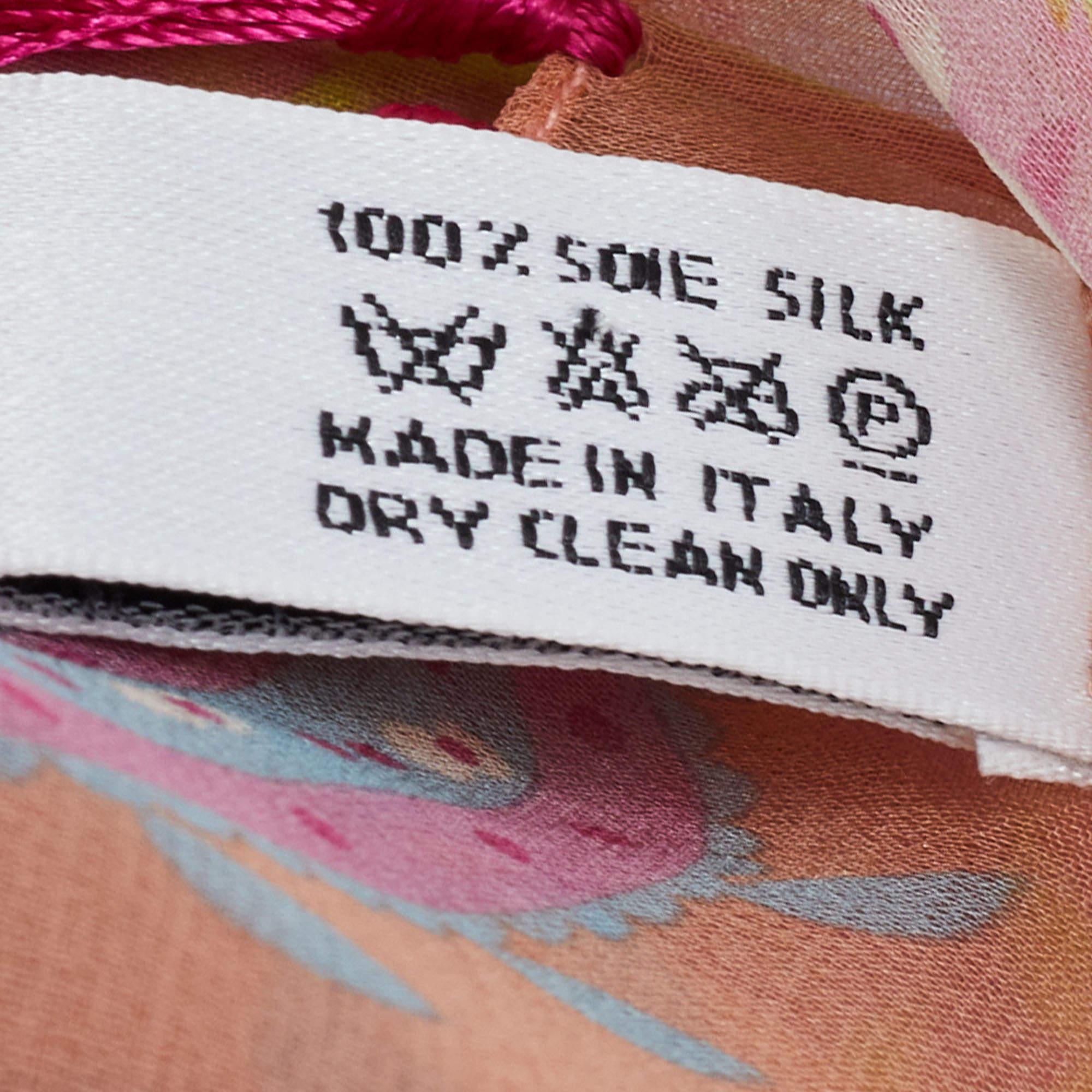 De las mujeres Estola de flecos de seda con estampado paisley rosa de Dior en venta