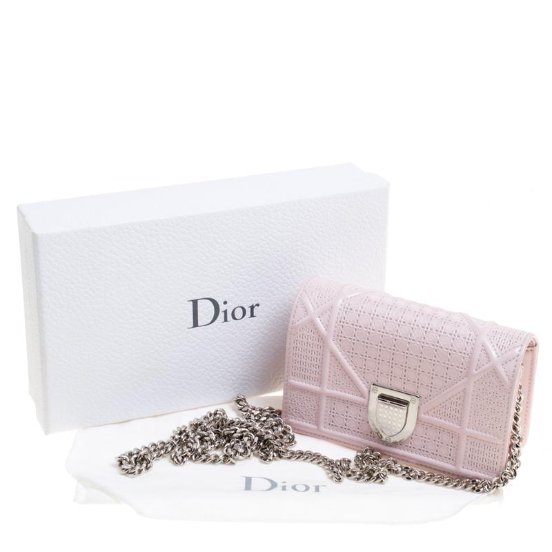 Dior Pink Patent Leather Mirco Diorama Bag 6