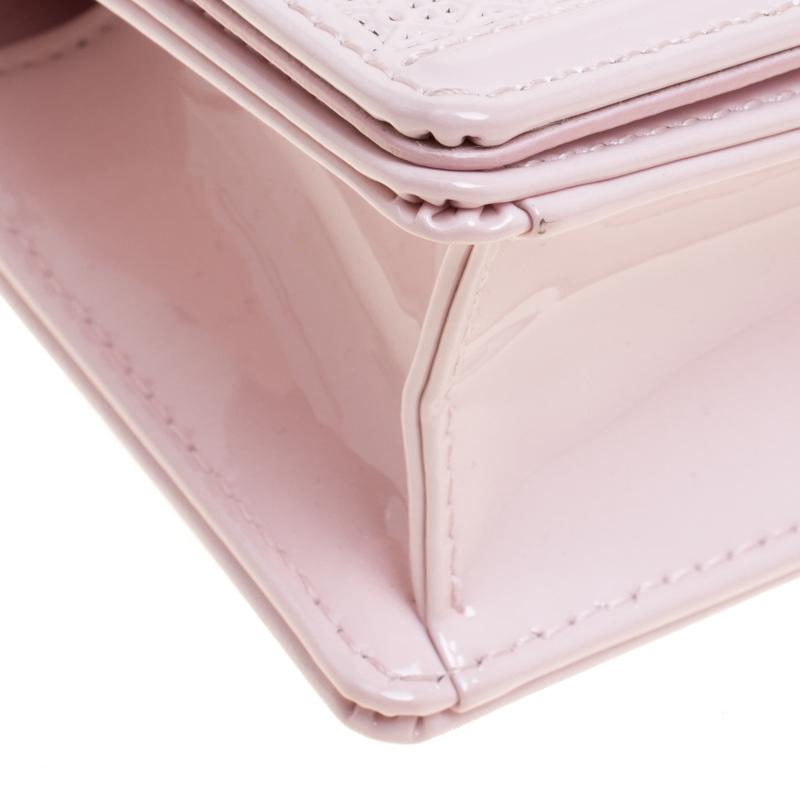 Dior Pink Patent Leather Mirco Diorama Bag 4