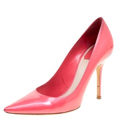 Dior Pink Patent Leather Pointed Toe Pumps Size 38