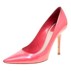 Dior Pink Patent Leather Pointed Toe Pumps Size 38