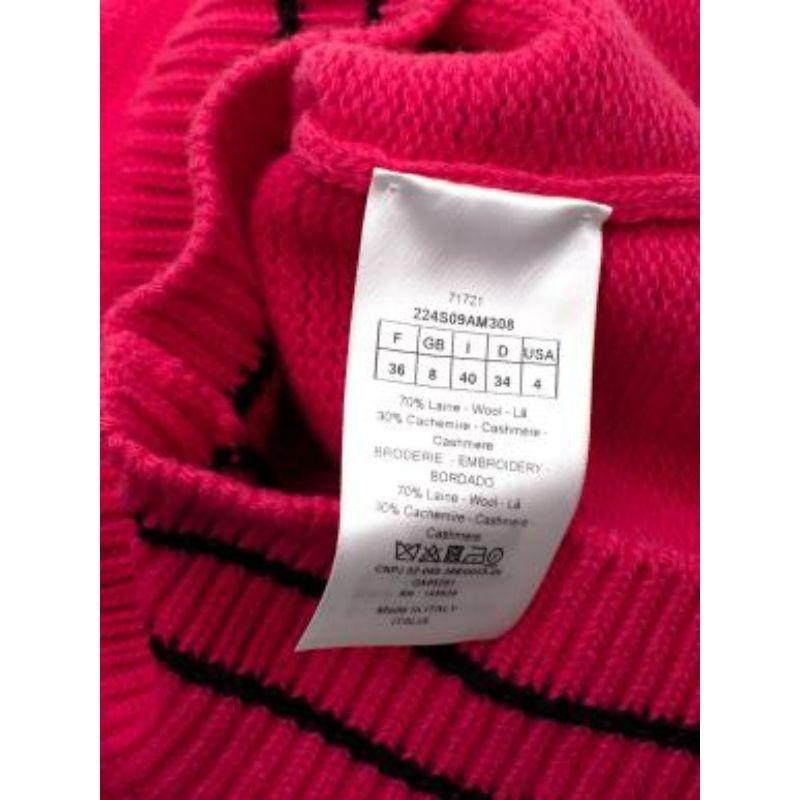 Dior Pink Puff Sleeve Wool & Cashmere Jumper For Sale 4