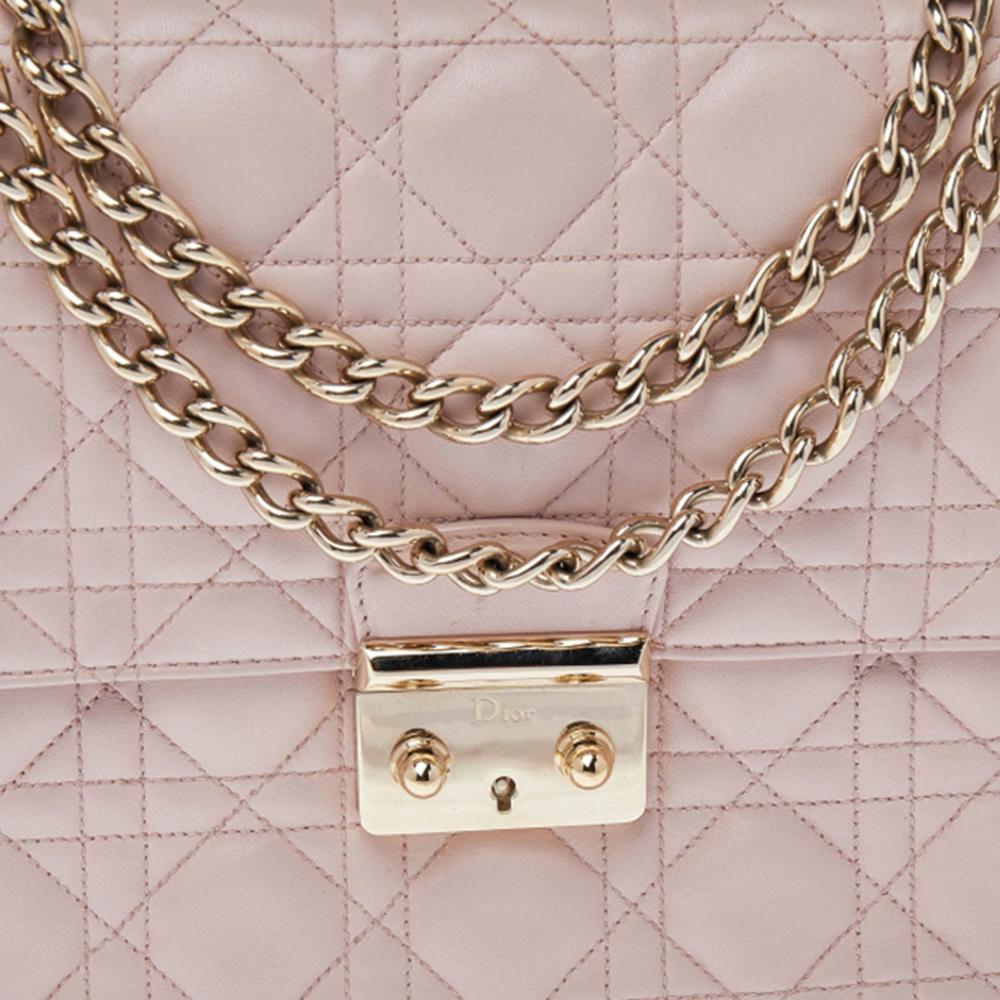 Dior Pink Quilted Leather Medium Miss Dior Shoulder Bag 4