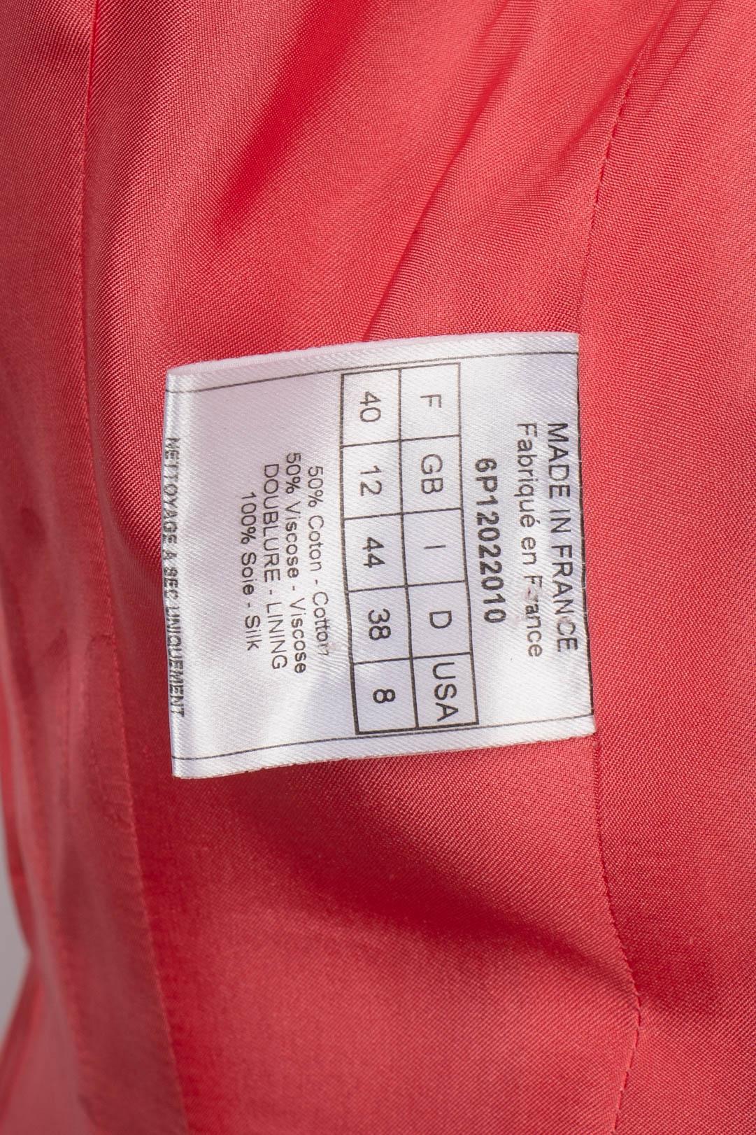 Dior Pink Raffia Jacket with a Silk Lining, 2006 Spring-summer Collection For Sale 4