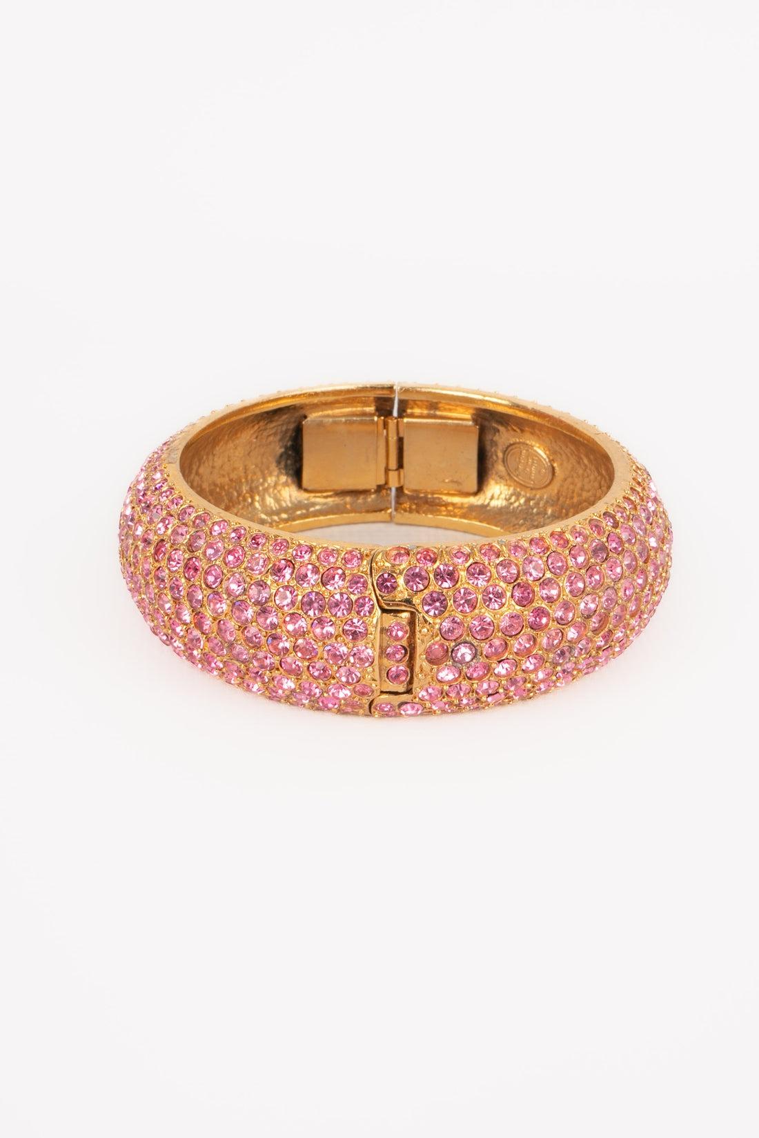 Dior Pink Rhinestones Bracelet 1