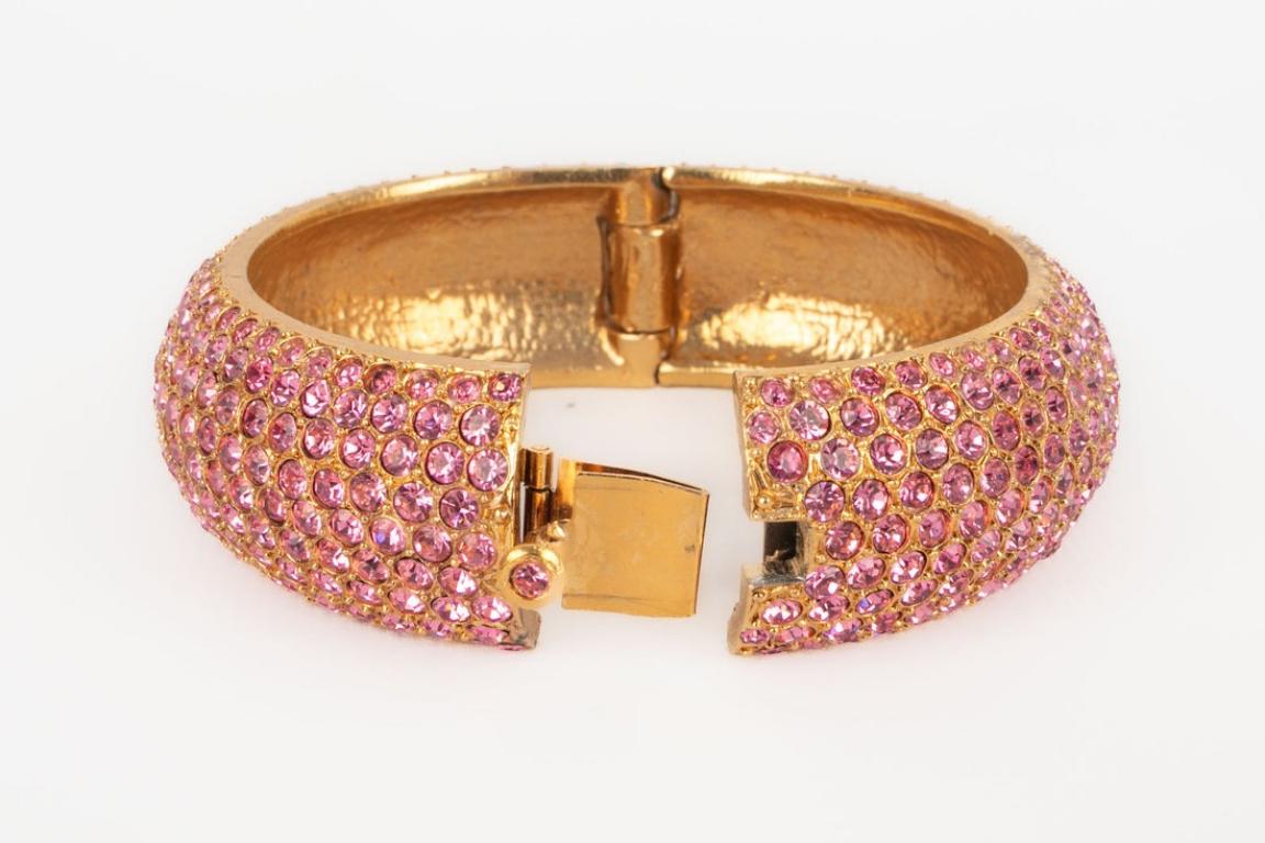 Dior Pink Rhinestones Bracelet 2