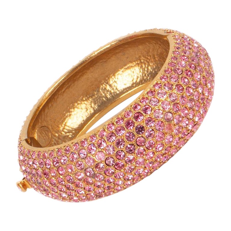 Dior Pink Rhinestones Bracelet