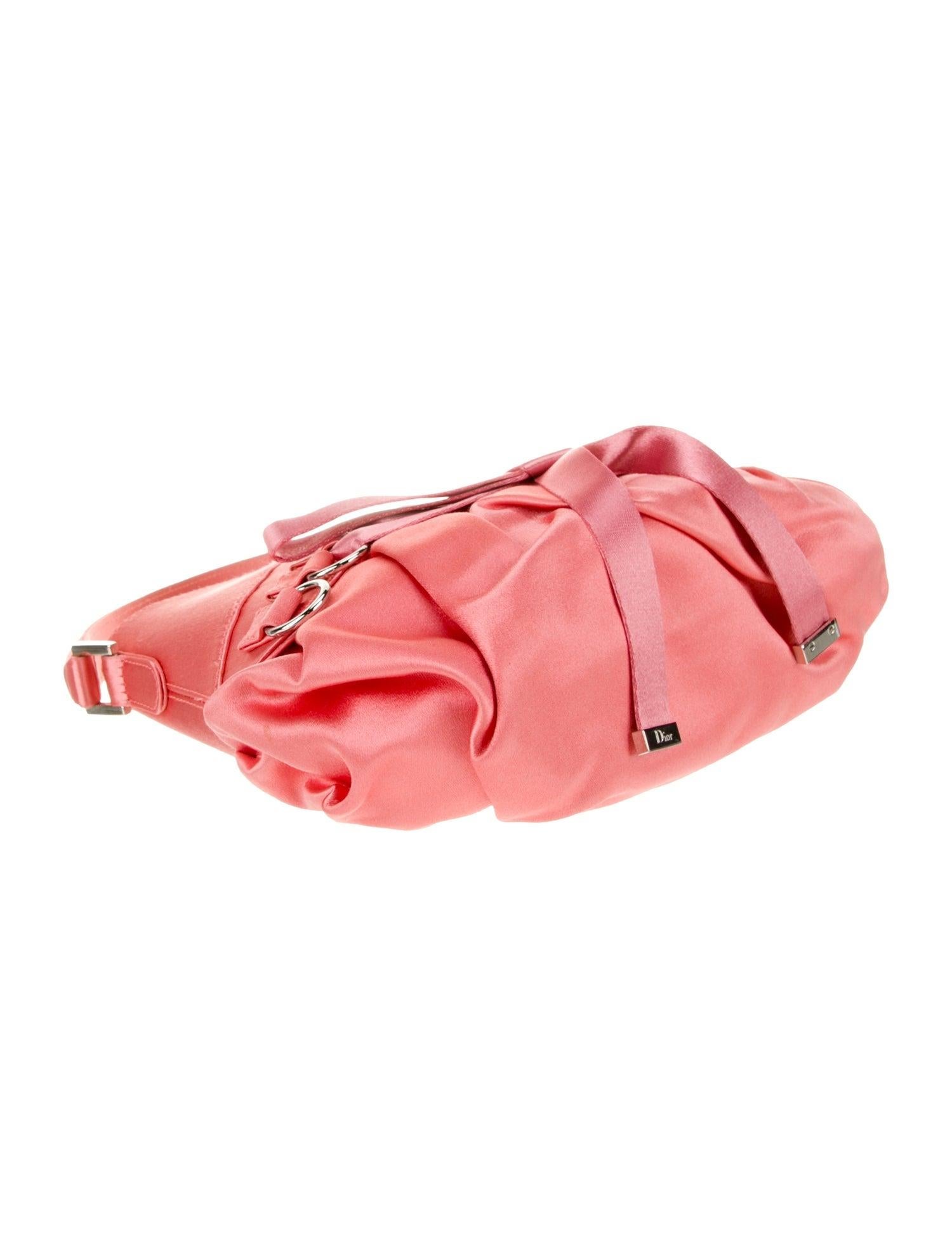 Christian Dior Pink Satin Ballet Evening Bag For Sale 1