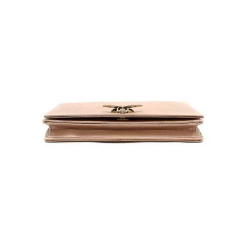 Dior Pink Satin D-Bee Clutch In Good Condition For Sale In London, GB