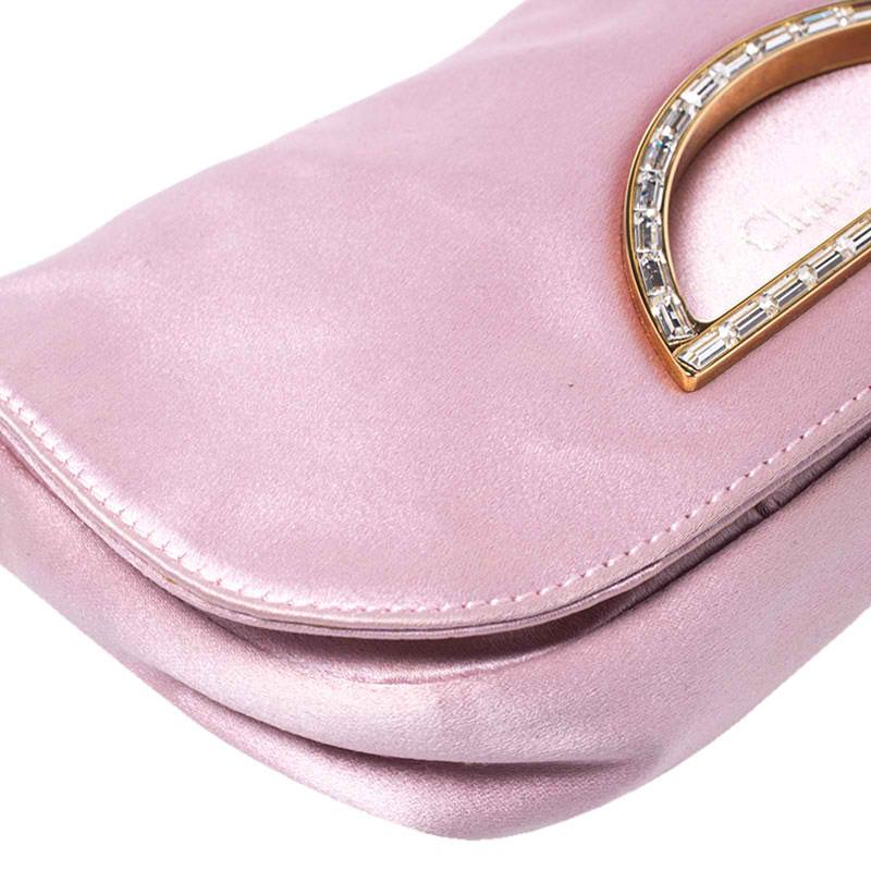 Women's Dior Pink Satin Pochette Bag