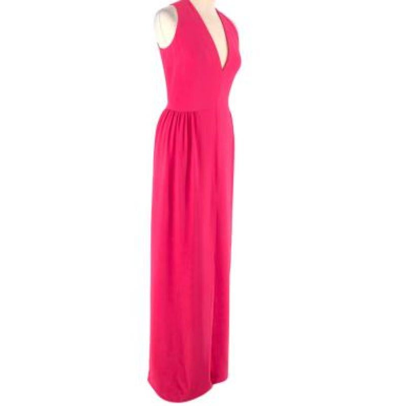 Dior Pink Silk Sleeveless Gown In Good Condition For Sale In London, GB