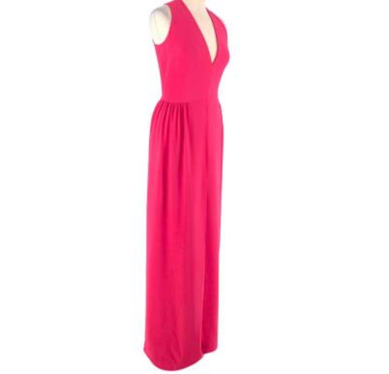 Dior Pink Silk Sleeveless Gown In Good Condition For Sale In London, GB
