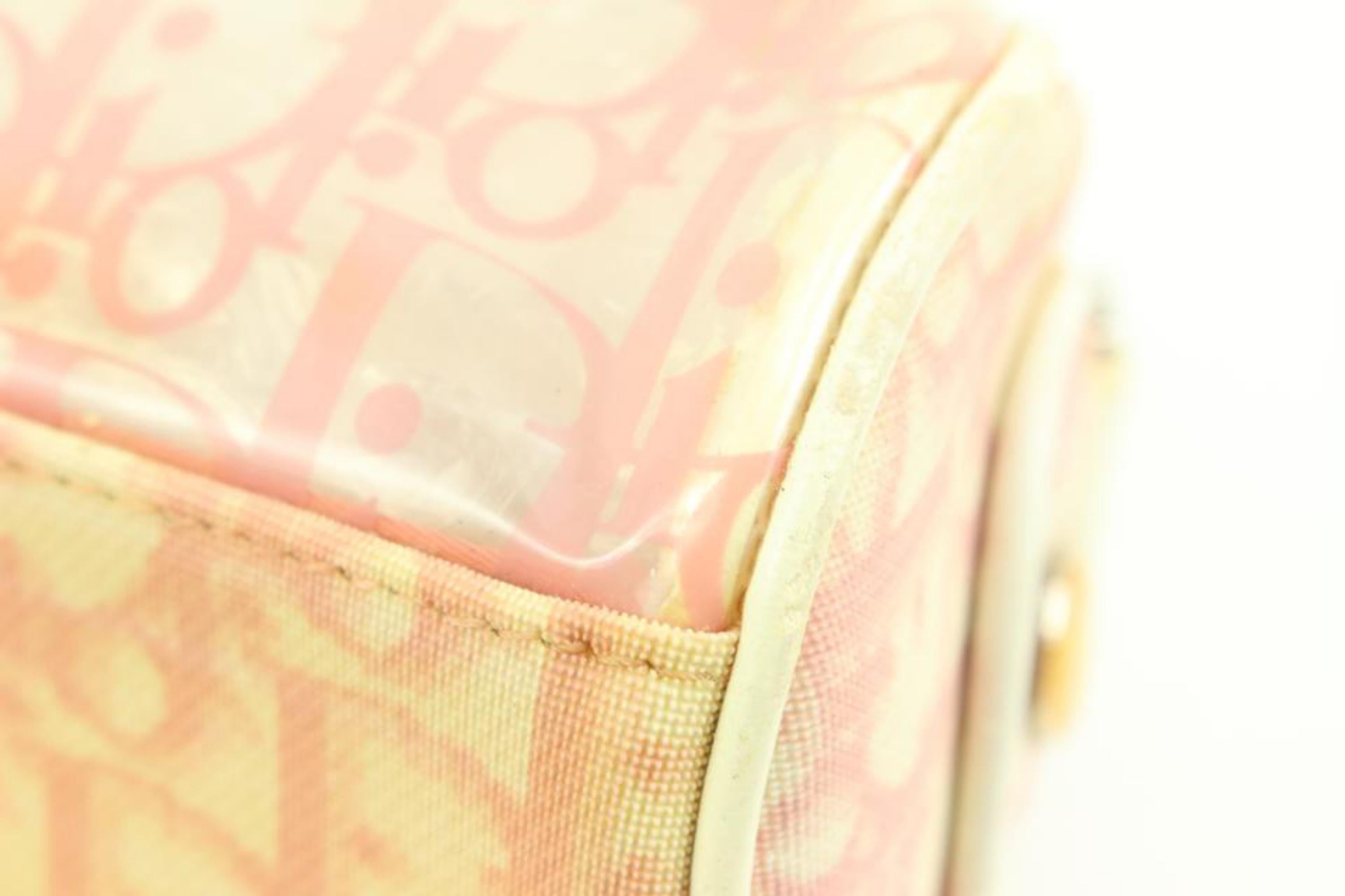 Dior Pink Translucent Monogram Trotter Crossbody Bag  31d413s For Sale 1