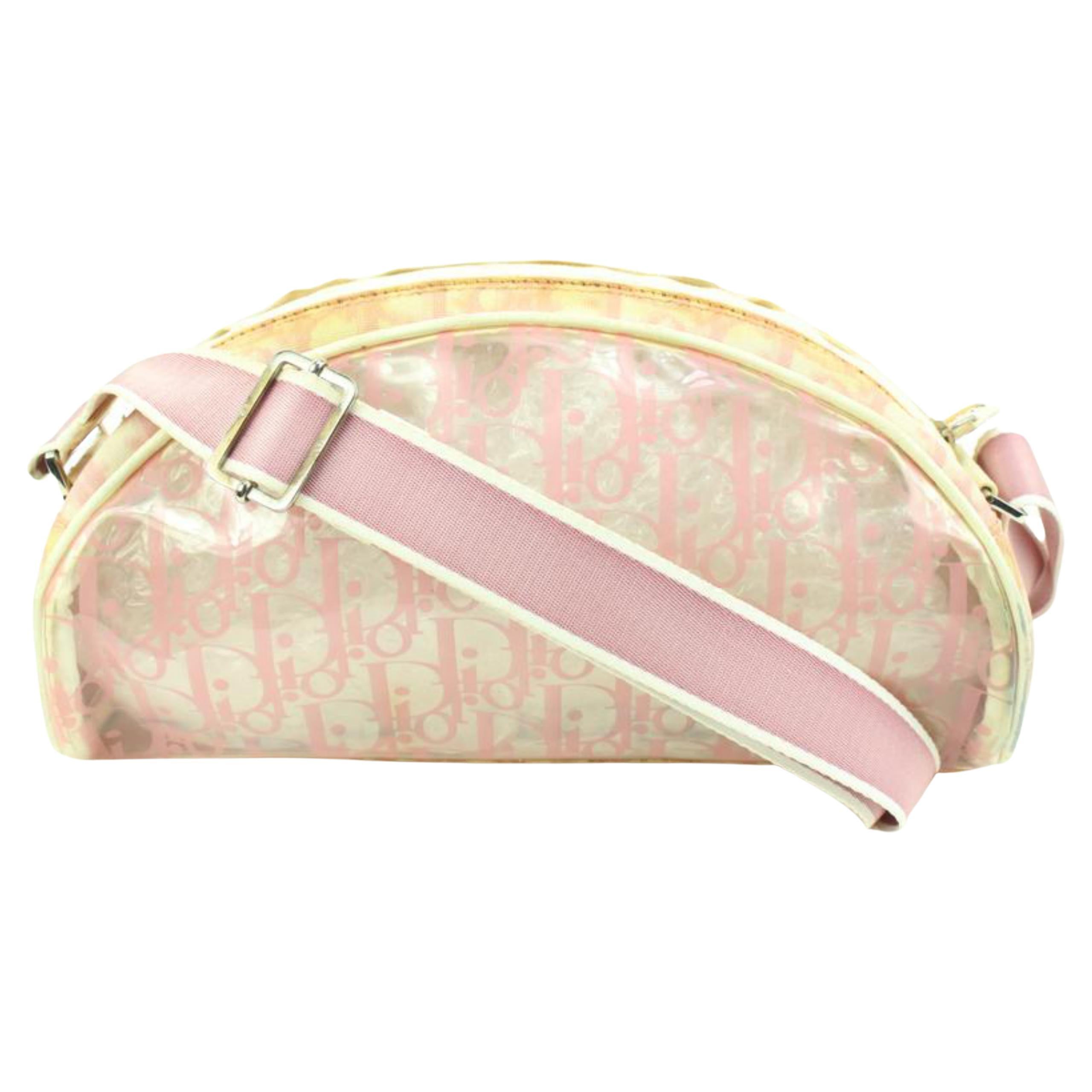 Dior Pink Translucent Monogram Trotter Crossbody Bag  31d413s For Sale