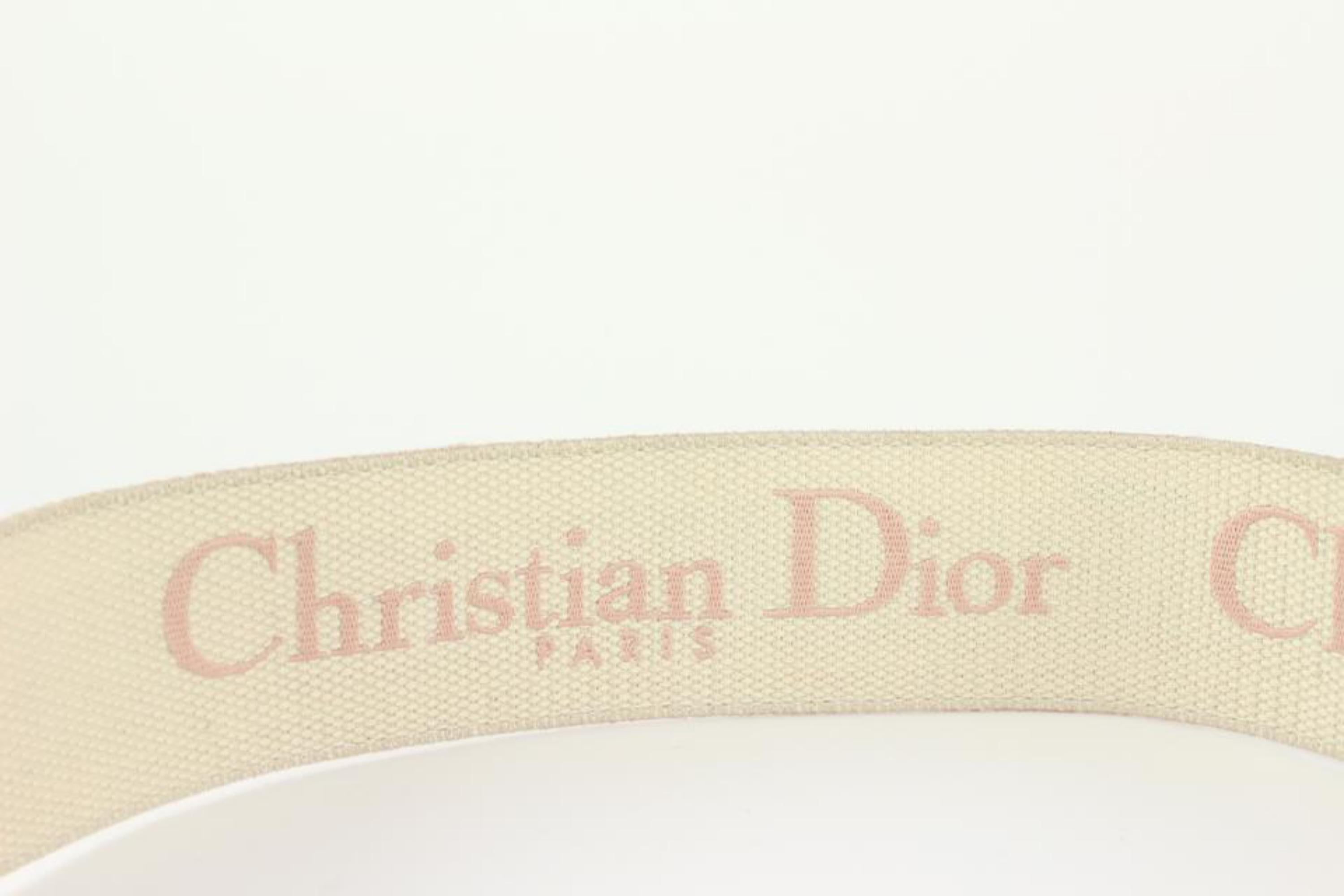 Beige Dior Pink Trotter Embroidered Canvas Shoulder Crossbody Strap 1126d6 For Sale