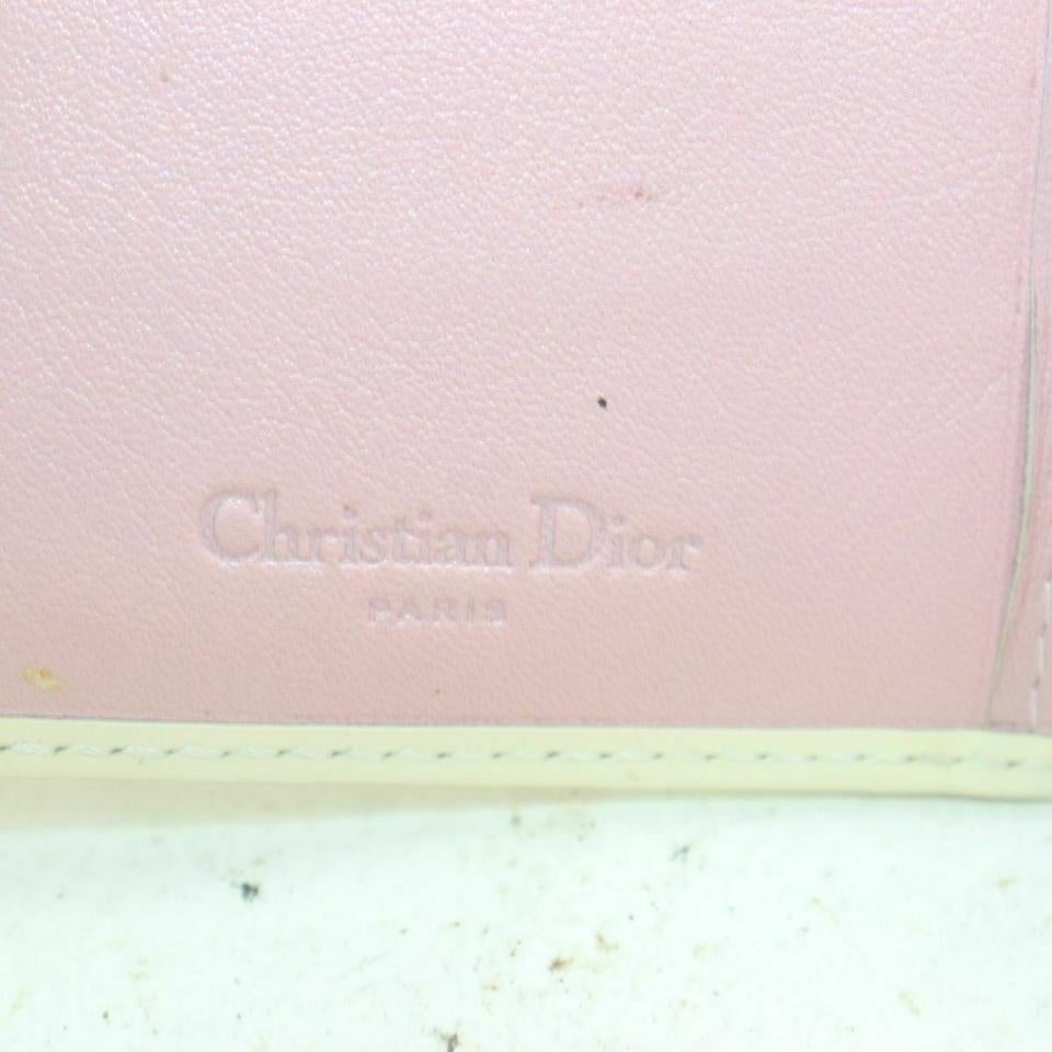 Dior Rosa Trotter schräge Girly Flap Brieftasche lange Clutch 859611 im Zustand „Gut“ in Dix hills, NY