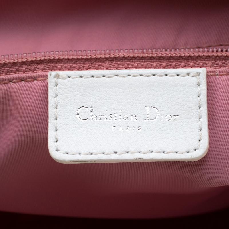 Women's Dior Pink/White Diorissimo Canvas and Leather Tote