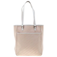 Dior Pink/White Diorissimo Canvas and Leather Tote