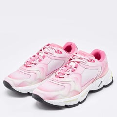 Dior Baskets Gradient CD1 rose/blanc en maille et cuir, taille 41