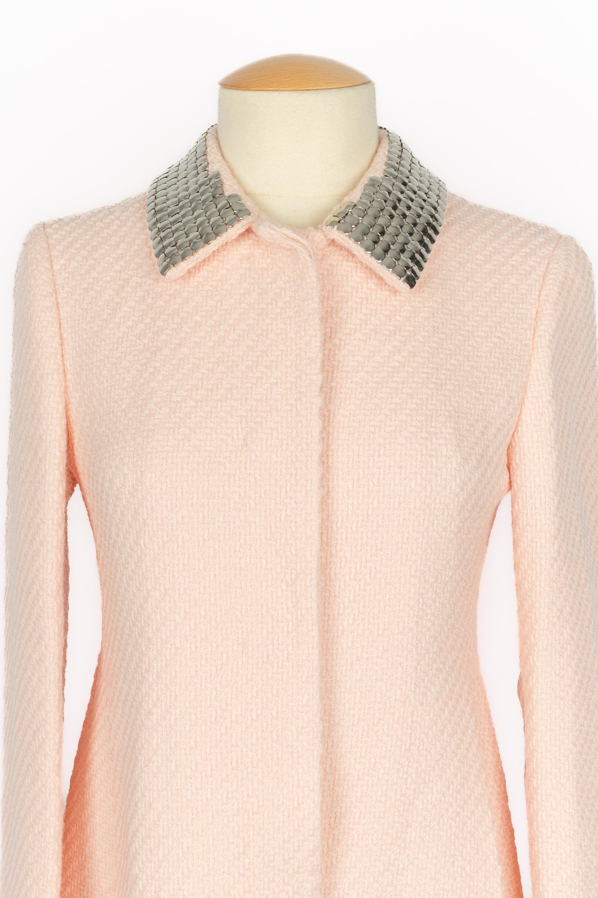 Beige Dior pink wool coat For Sale