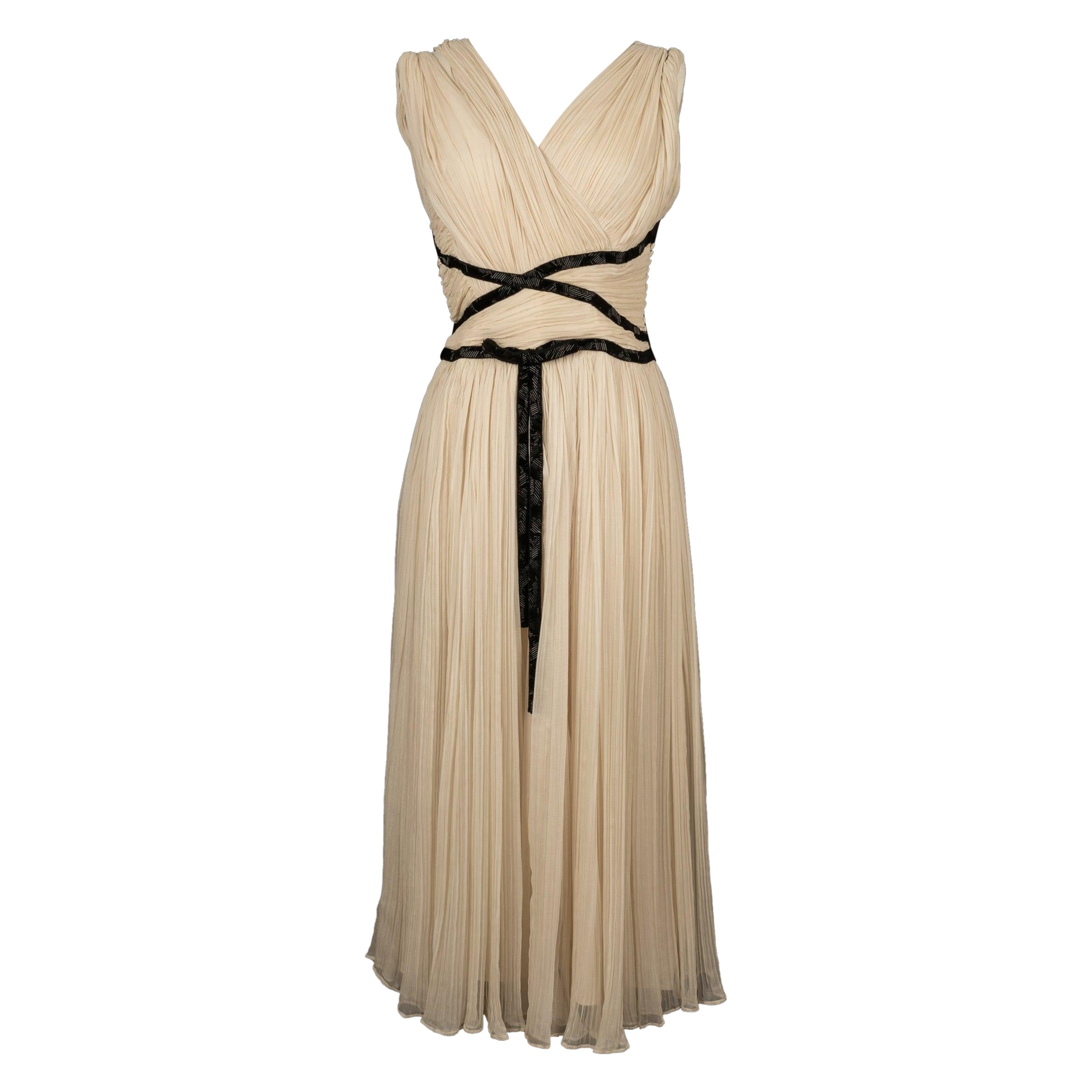 Vestido de seda plisada Dior, 2012