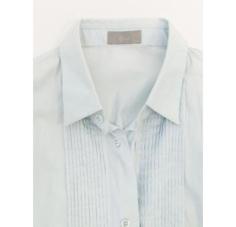 Dior Pleated Light Blue Shirt For Sale 1