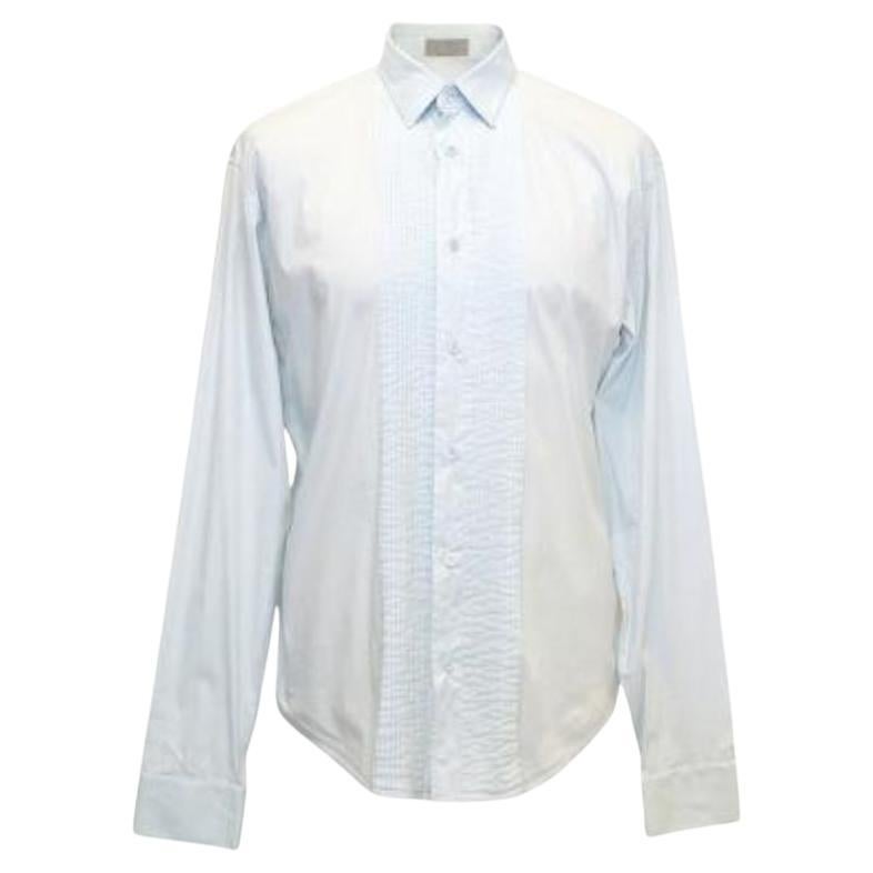 Dior Pleated Light Blue Shirt For Sale