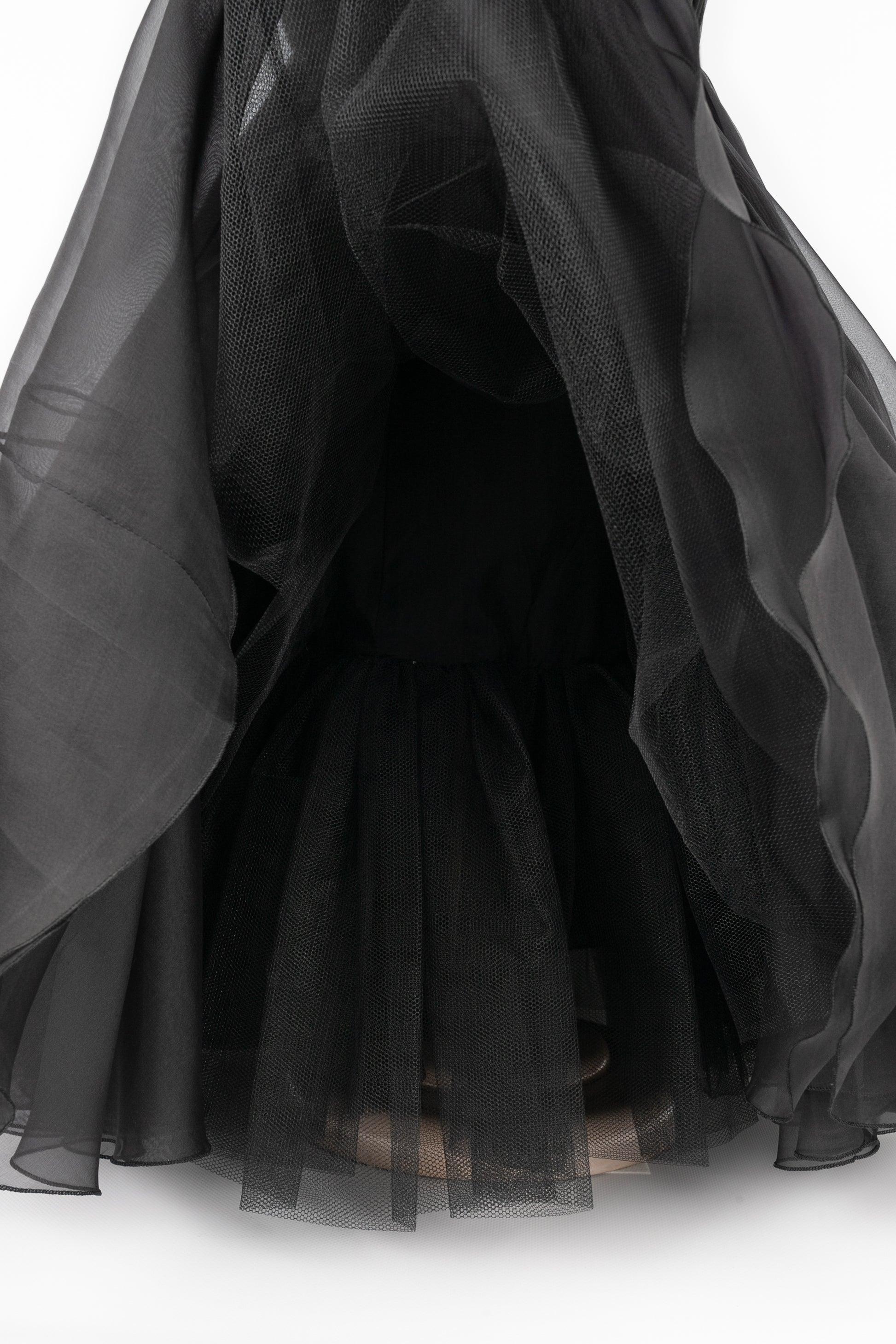 Dior Pleated Silk Tutu Dress In Excellent Condition For Sale In SAINT-OUEN-SUR-SEINE, FR