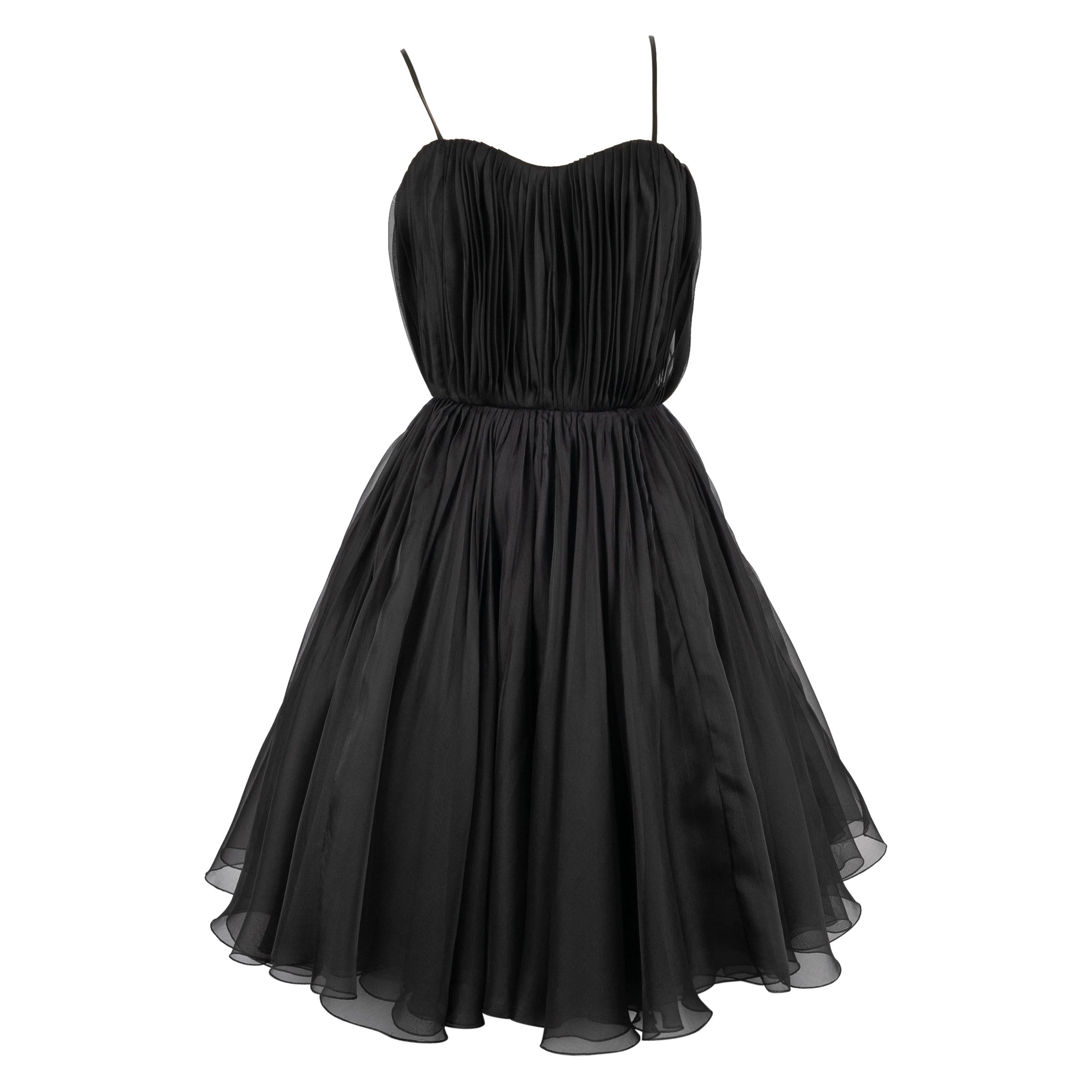 Dior Pleated Silk Tutu Dress For Sale