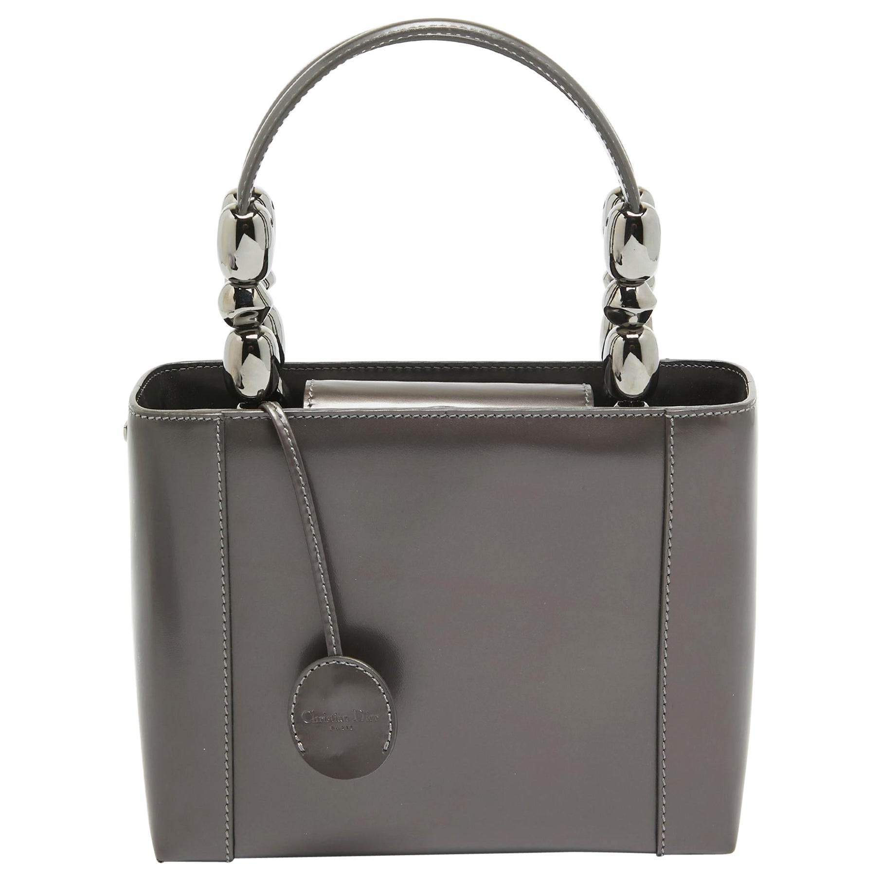 Dior Plum Glazed Leather Malice Tote