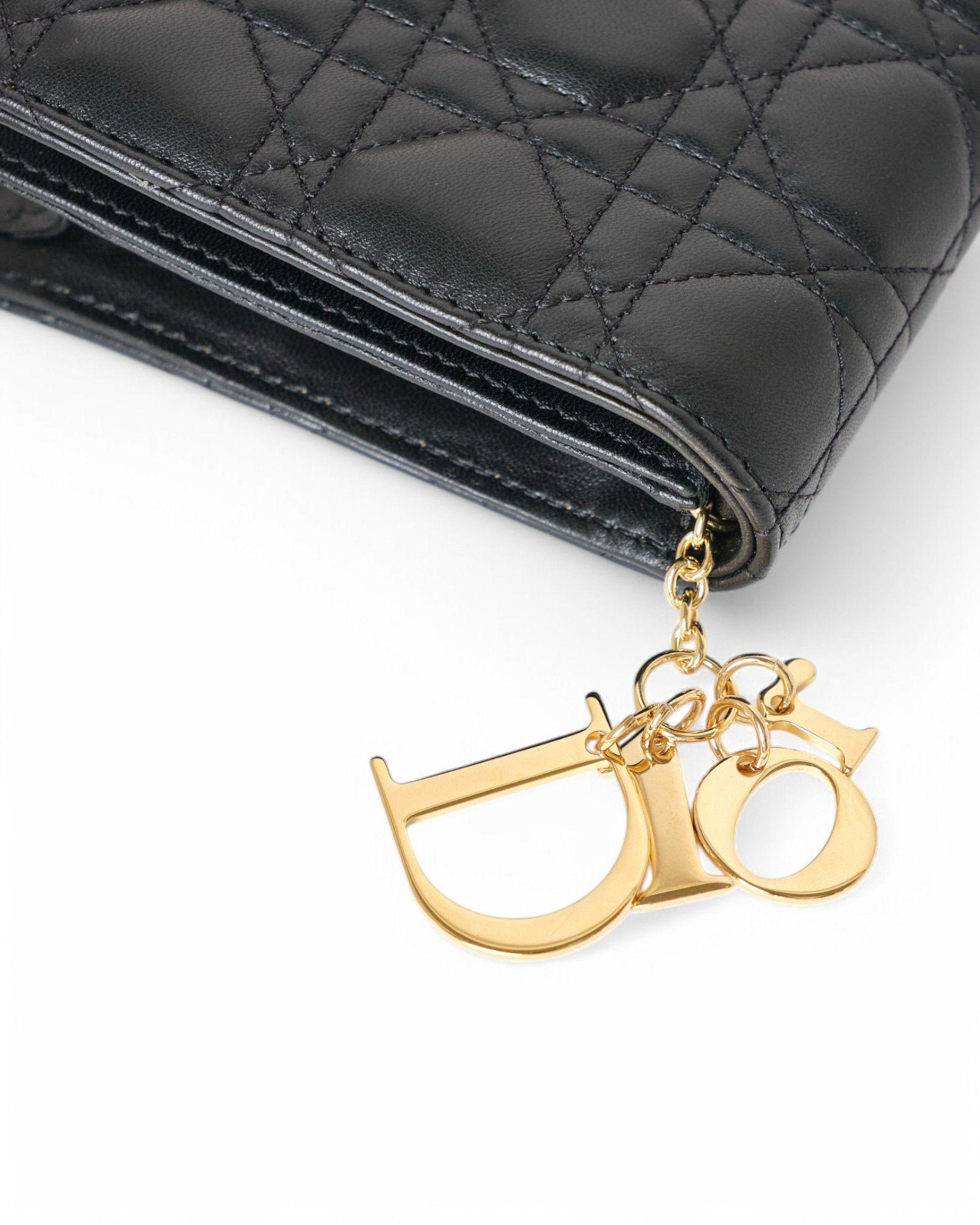 Dior Black Chain Cannage Clutch Bag 8