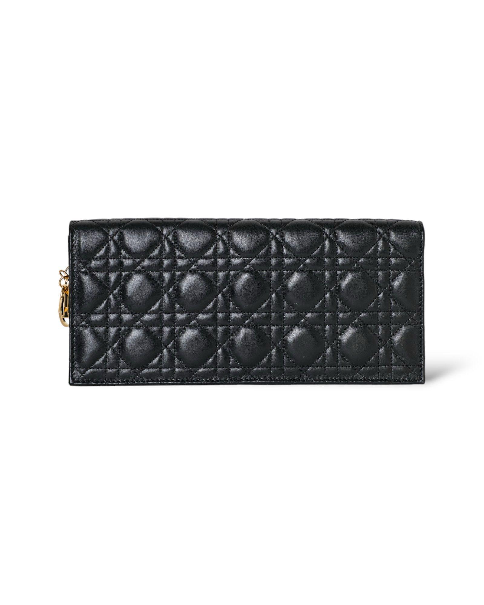 Dior Black Chain Cannage Clutch Bag 1