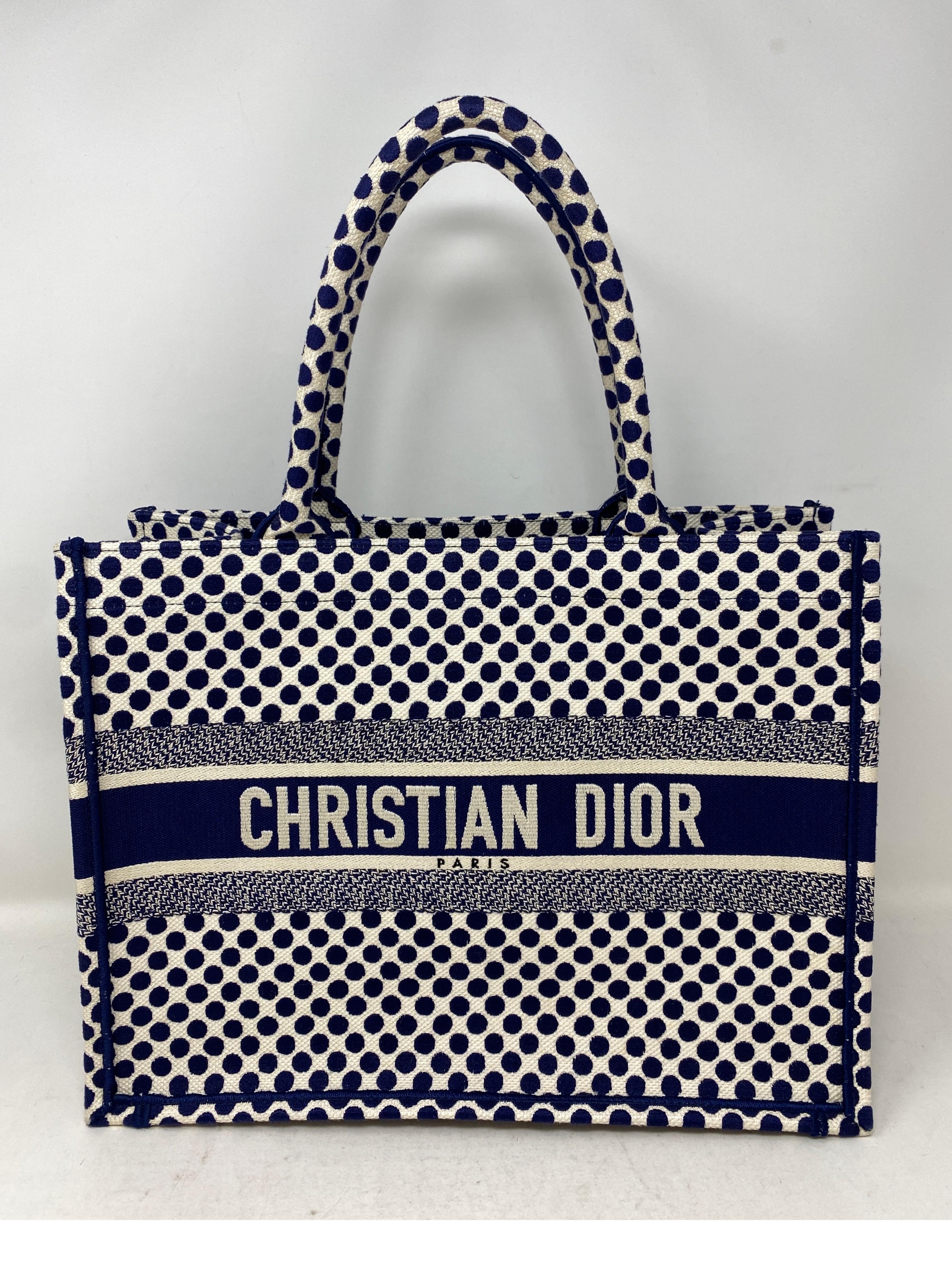 Dior Polka Dot Tote Bag  8