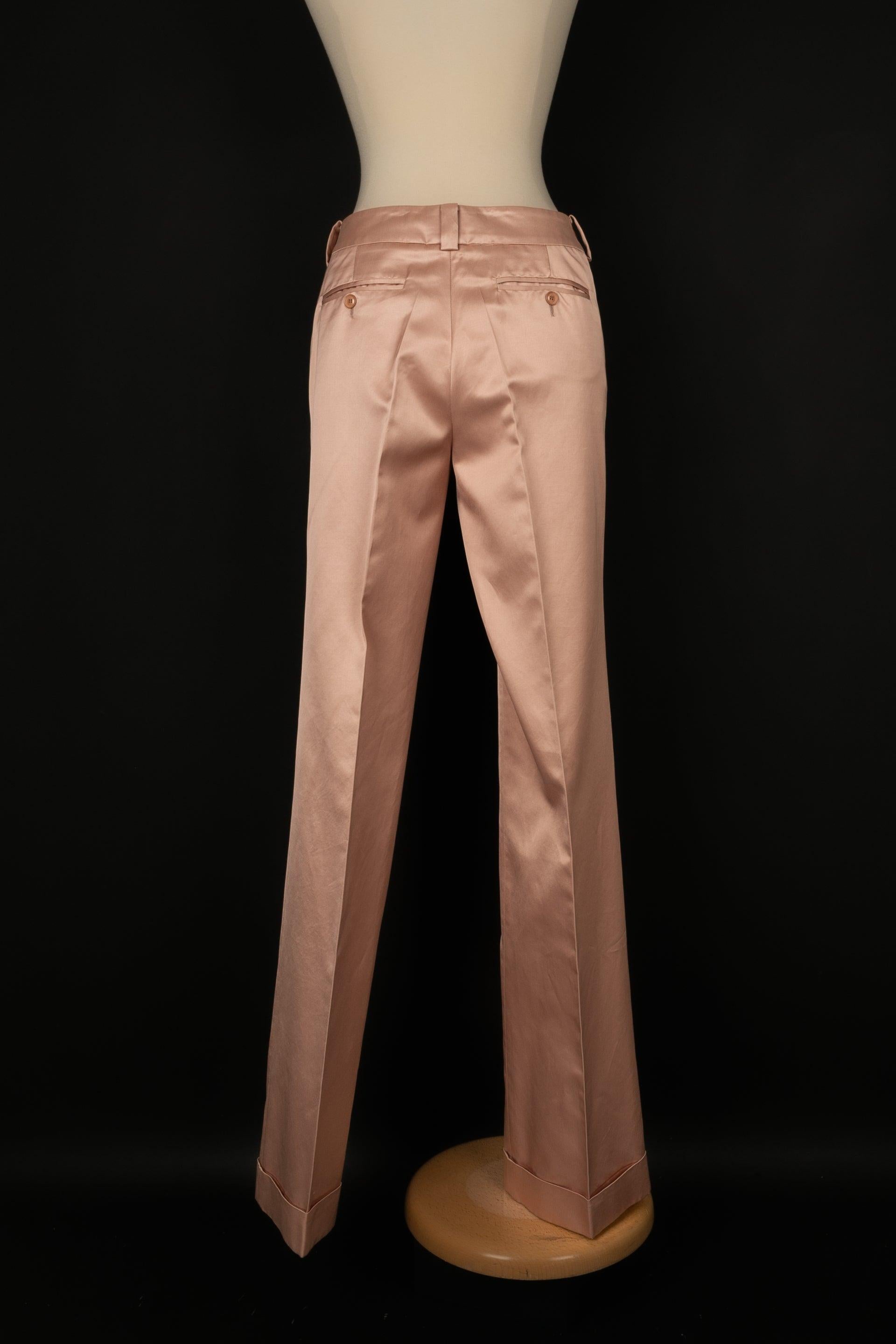 Dior Powder Pink Blended Cotton Pants, 2006 For Sale 1