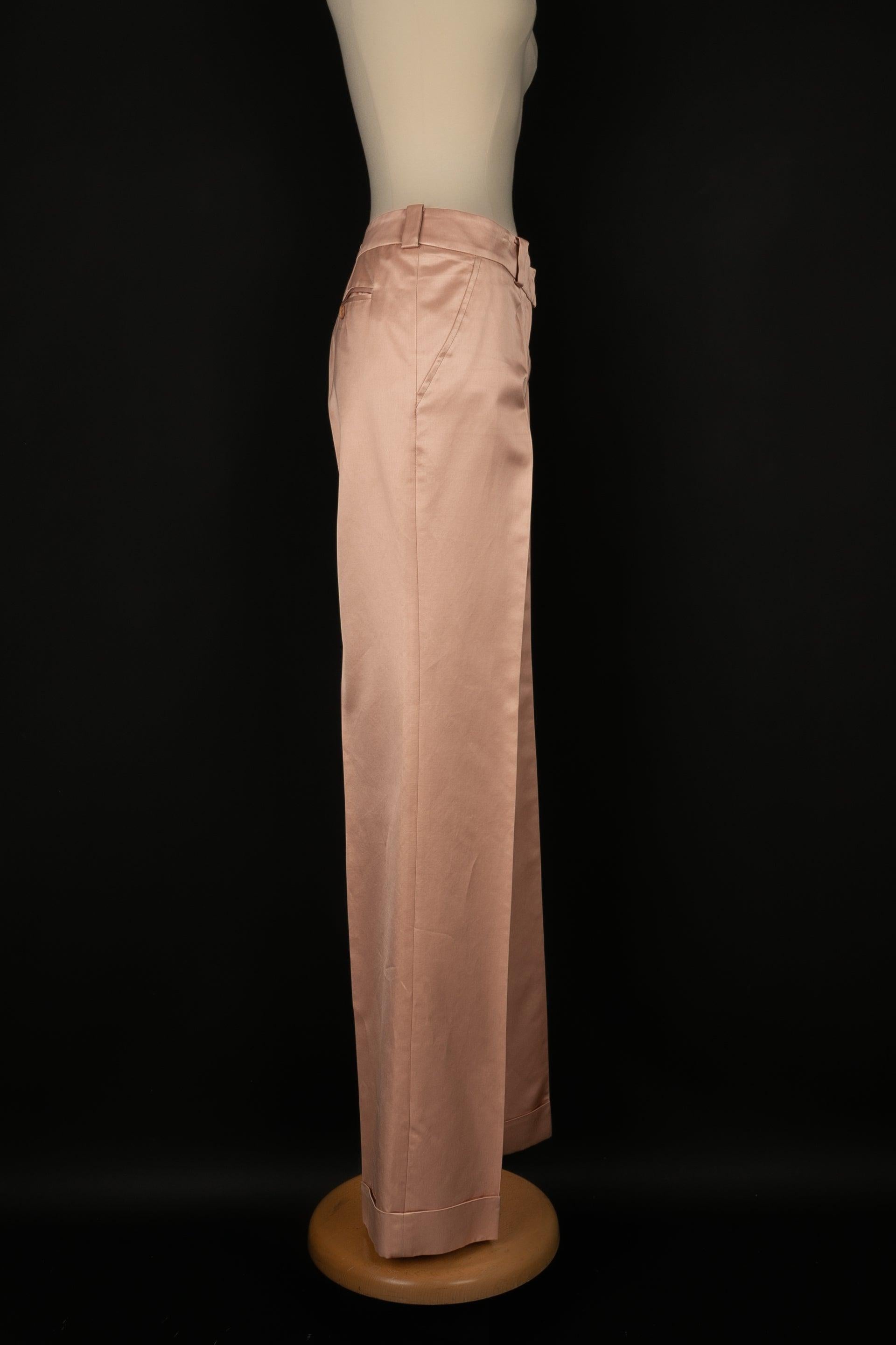 Dior Powder Pink Blended Cotton Pants, 2006 For Sale 2