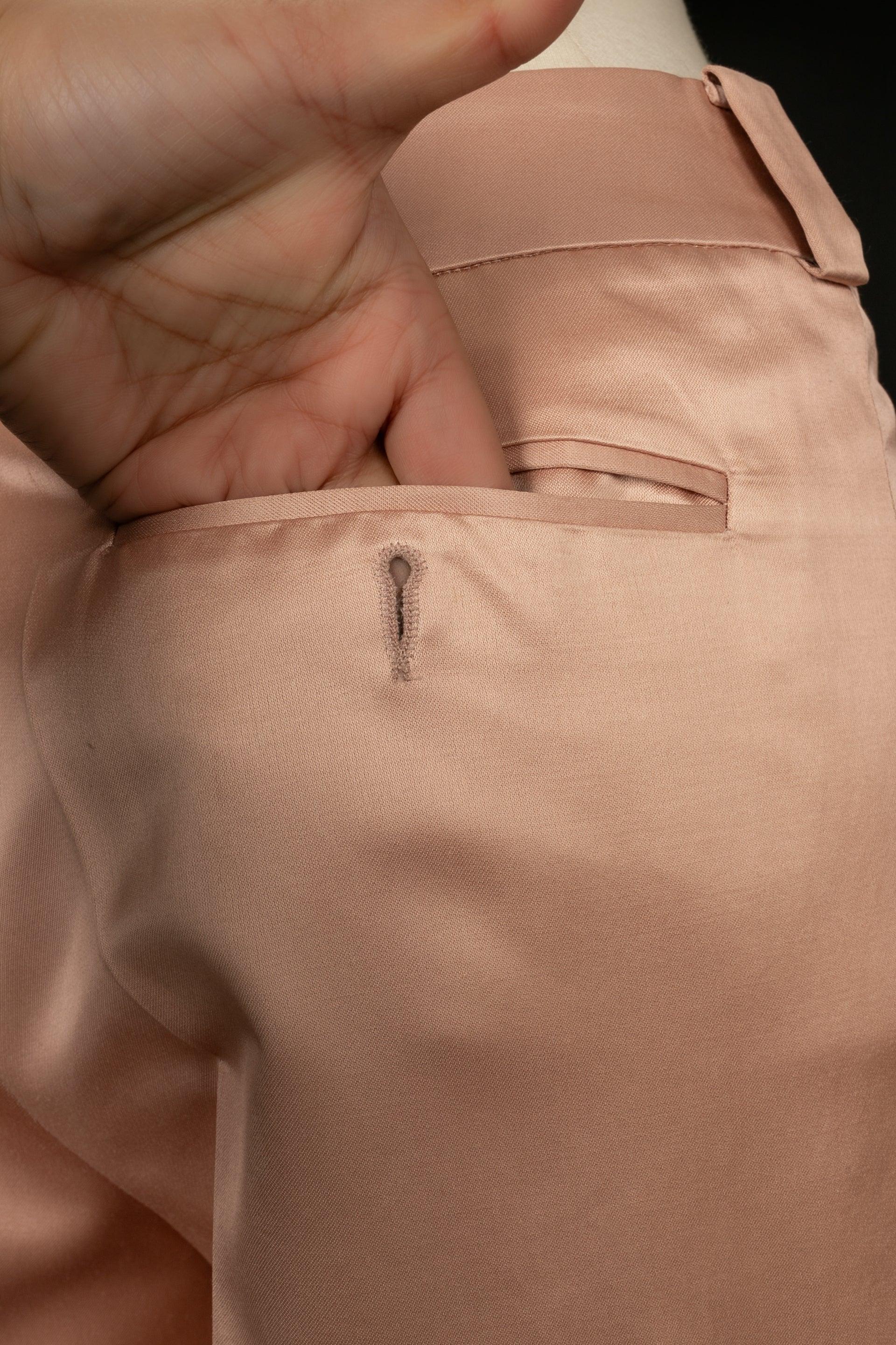 Dior Powder Pink Blended Cotton Pants, 2006 For Sale 3
