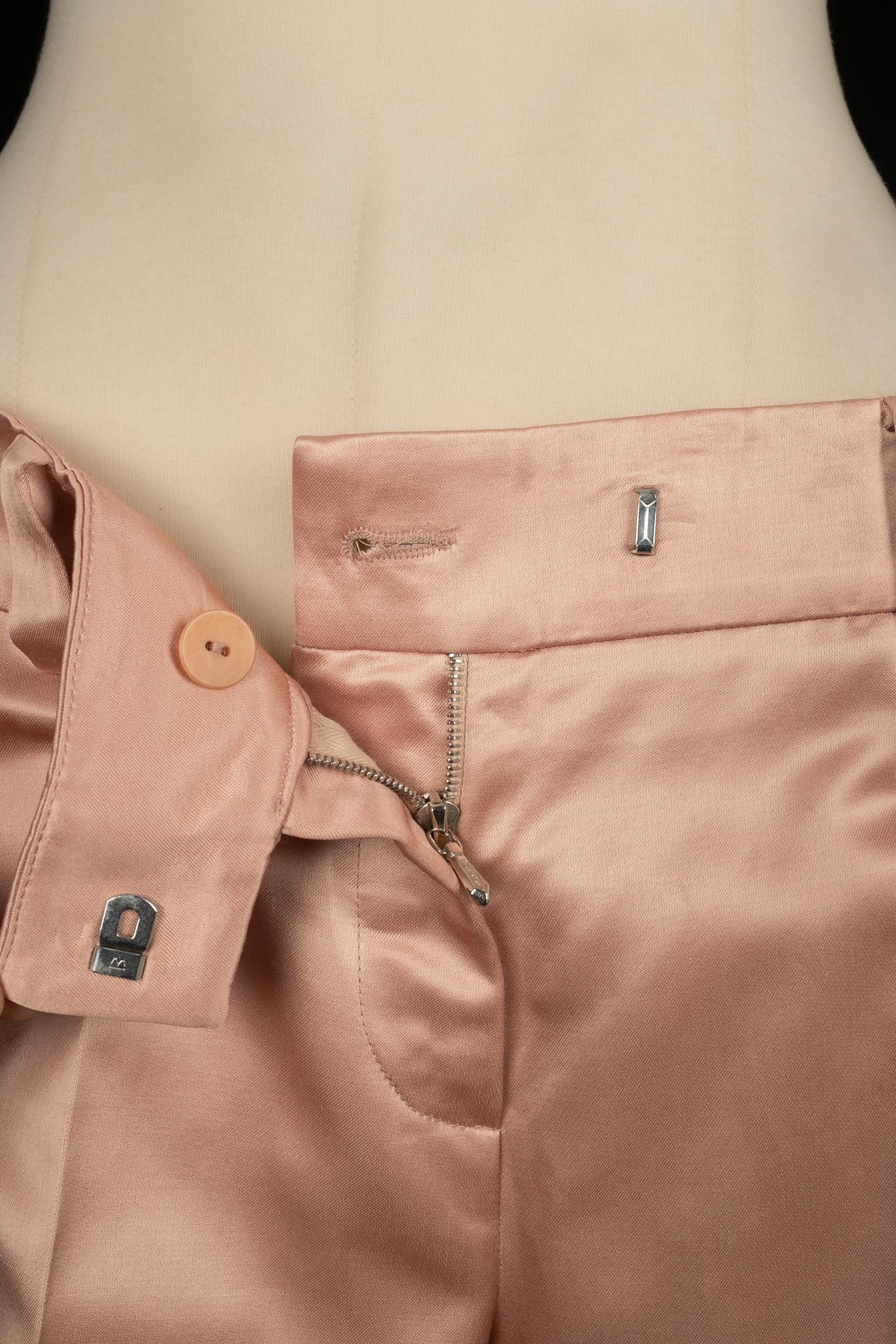 Dior Powder Pink Blended Cotton Pants, 2006 For Sale 4