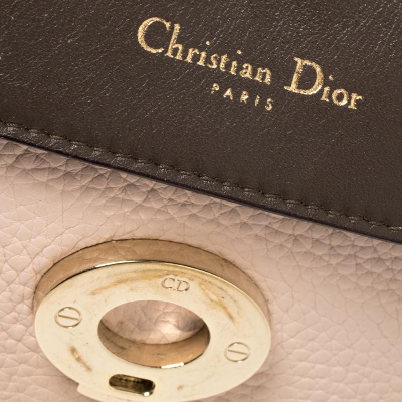 Dior Powder Pink Leather Mini Be Dior Top Handle Bag 2