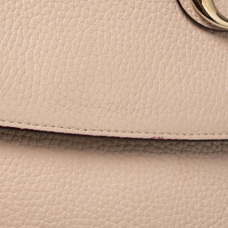 Dior Powder Pink Leather Mini Be Dior Top Handle Bag In Fair Condition In Dubai, Al Qouz 2